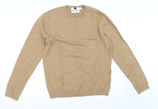 Topman Mens Beige   Pullover Jumper Size M