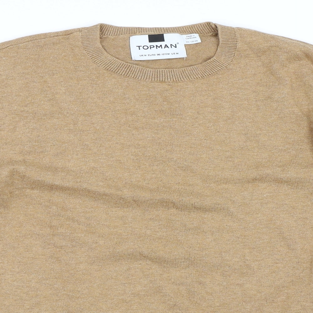 Topman Mens Beige   Pullover Jumper Size M