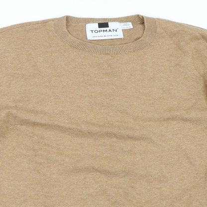 Topman Mens Beige   Pullover Jumper Size M