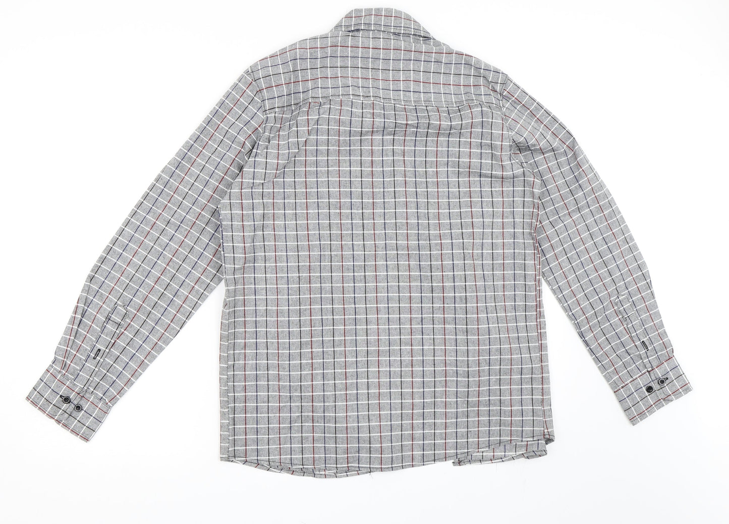 Mens UK Size XL Preworn Grey  Button-Up Long Sleeve Casual Shirt