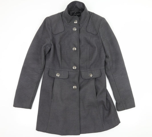 Womens UK Size 12 Dorothy Perkins Grey Pea Coat