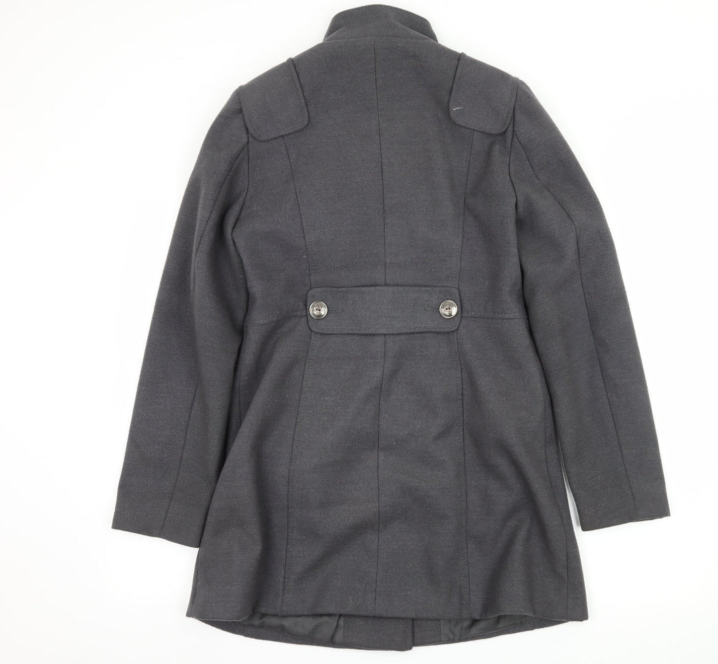 Womens UK Size 12 Dorothy Perkins Grey Pea Coat