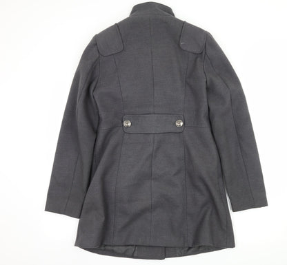 Womens UK Size 12 Dorothy Perkins Grey Pea Coat