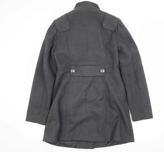 Womens UK Size 12 Dorothy Perkins Grey Pea Coat