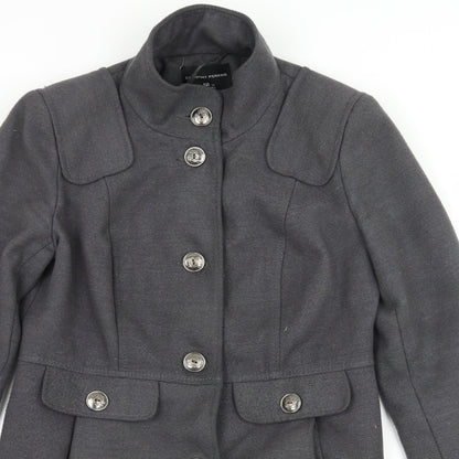 Womens UK Size 12 Dorothy Perkins Grey Pea Coat