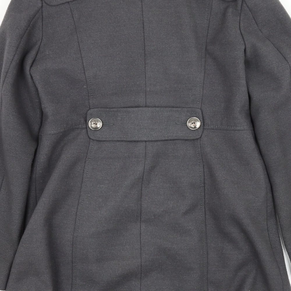 Womens UK Size 12 Dorothy Perkins Grey Pea Coat
