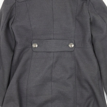 Womens UK Size 12 Dorothy Perkins Grey Pea Coat