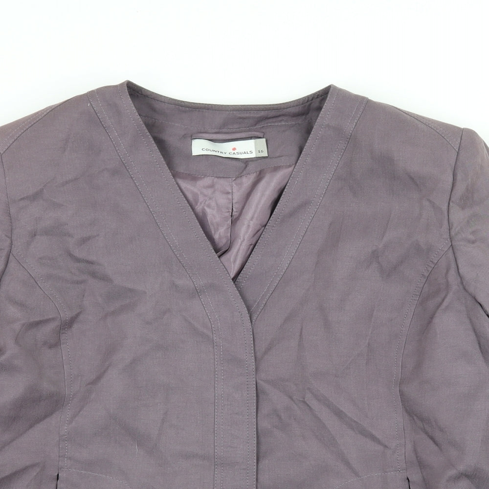 Womens UK Size 16 Country Casuals Purple Jacket