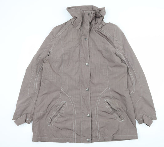 Klass Collection Womens Brown Polka Dot  Jacket  Size 16