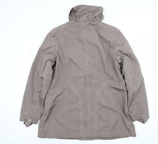 Klass Collection Womens Brown Polka Dot  Jacket  Size 16