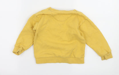 Nutmeg Boys Yellow  Jersey Pullover Sweatshirt Size 2-3 Years  - Space