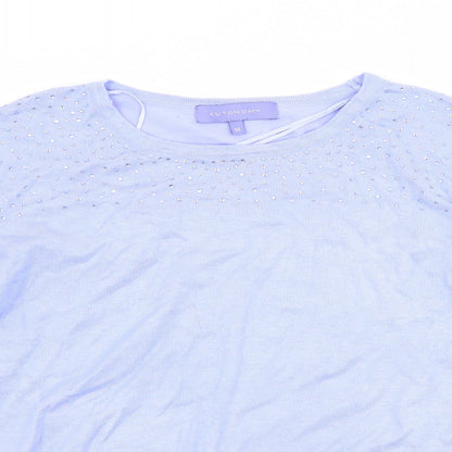 Autonomy Womens Blue  Jersey Pullover Jumper Size M