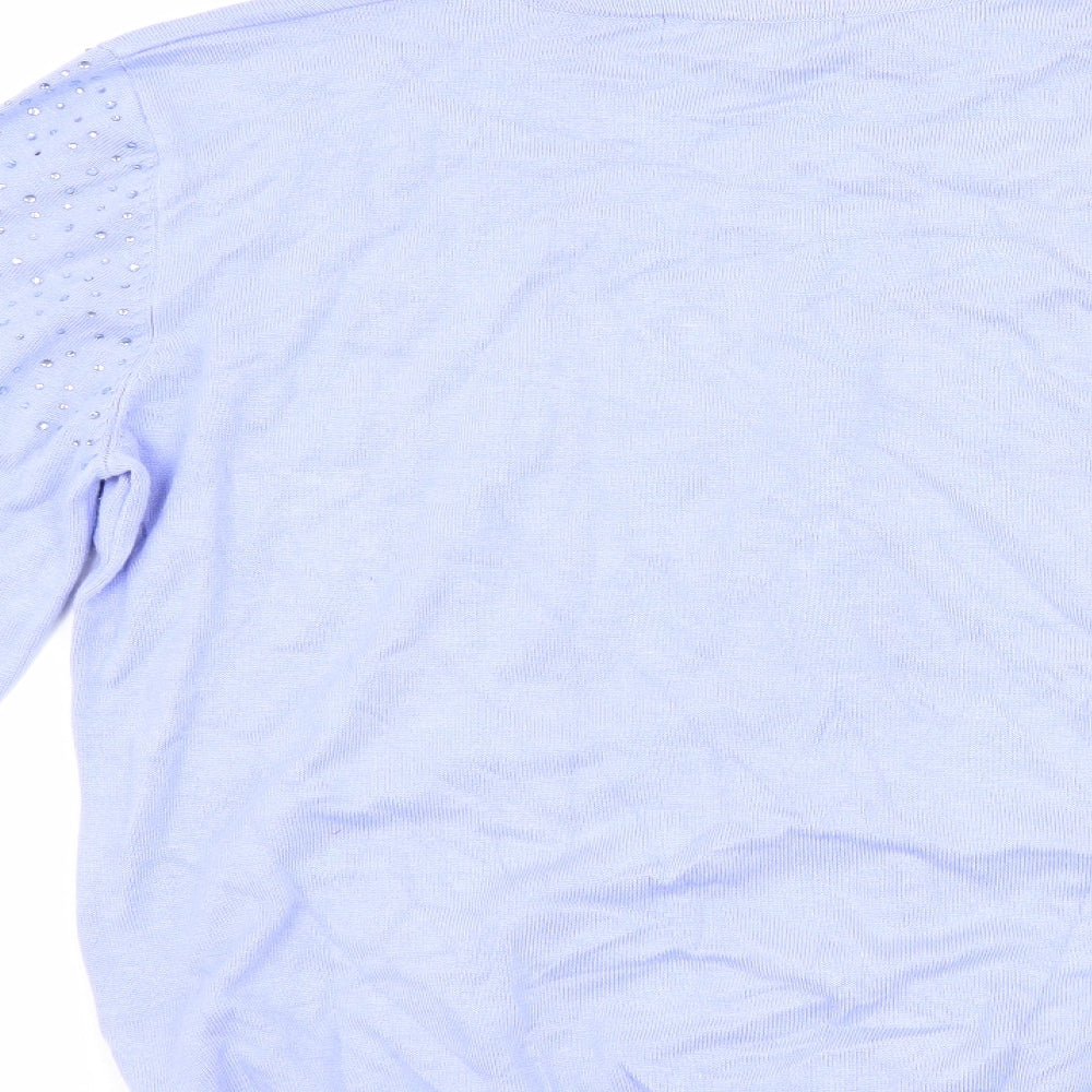 Autonomy Womens Blue  Jersey Pullover Jumper Size M