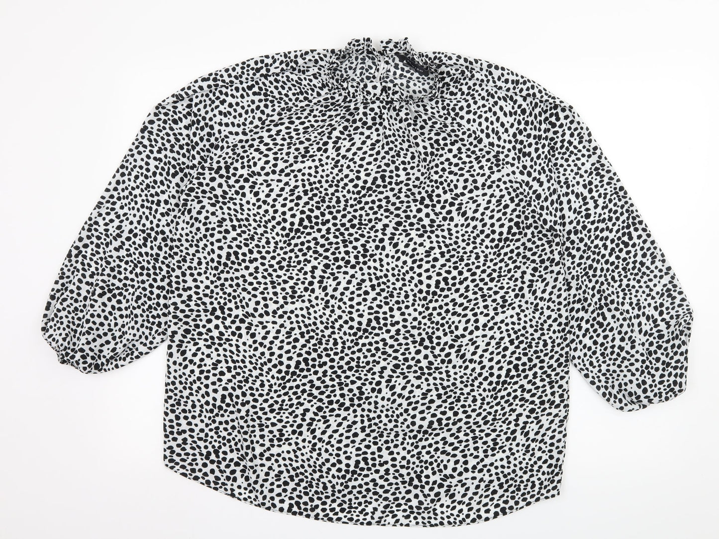 Primark Womens White Polka Dot  Basic Blouse Size 12