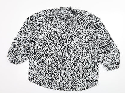 Primark Womens White Polka Dot  Basic Blouse Size 12