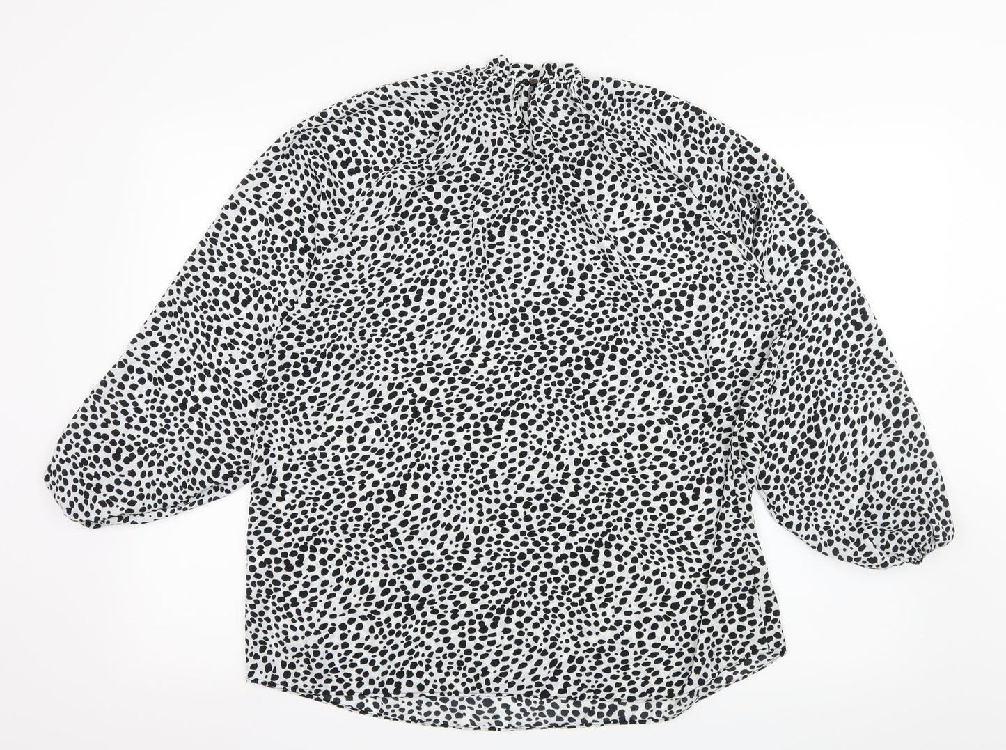 Primark Womens White Polka Dot  Basic Blouse Size 12