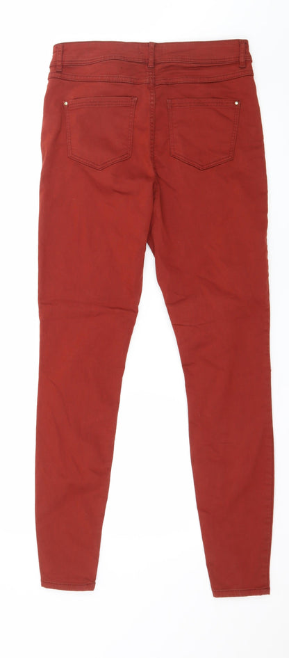Papaya Womens Red  Denim Skinny Jeans Size 12 L29 in