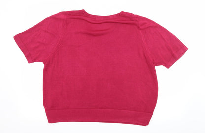 Womens UK Size 18 Marks and Spencer Pink Basic T-Shirt