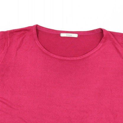Womens UK Size 18 Marks and Spencer Pink Basic T-Shirt