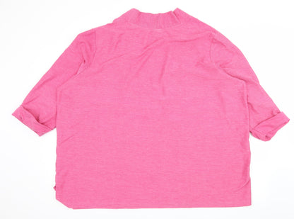 Damart Womens Pink  Jersey Cardigan Jumper Size 14