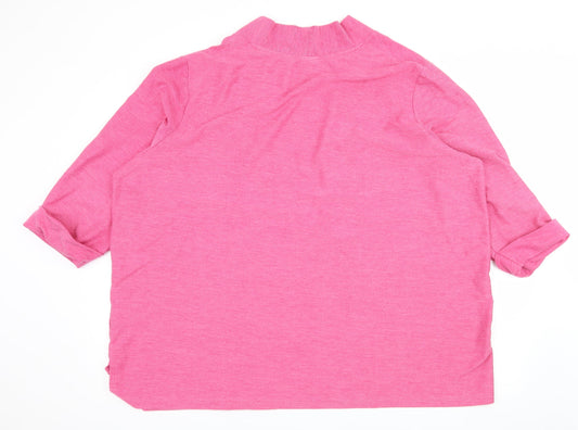 Damart Womens Pink  Jersey Cardigan Jumper Size 14