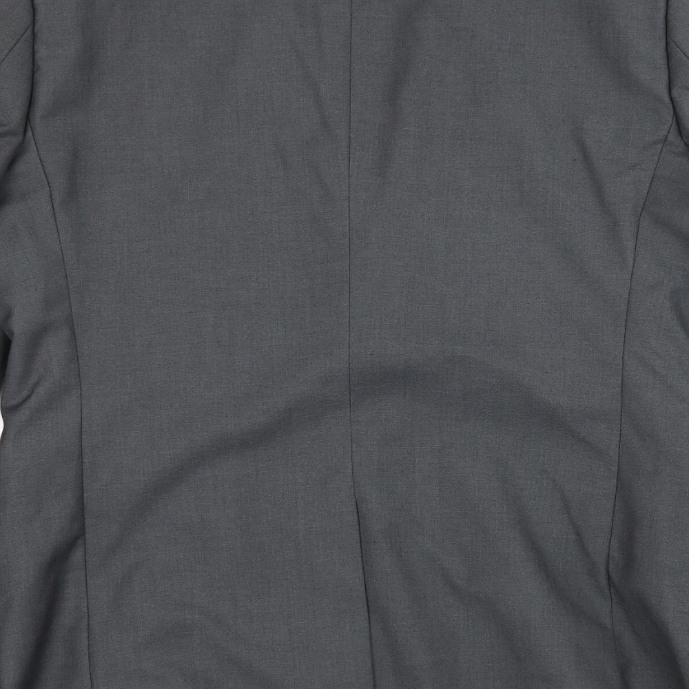 Mens UK Size L Topman Regular Grey Suit Jacket