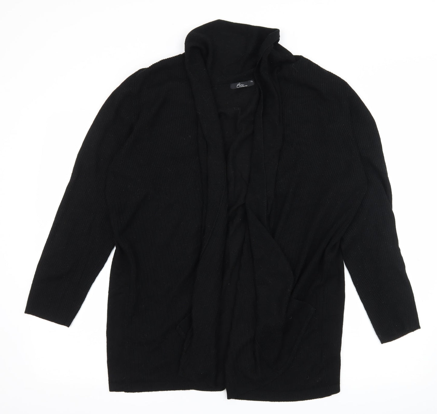 Bonmarché Womens Black  Knit Cardigan Jumper Size XL