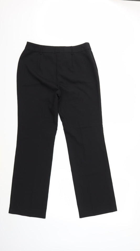 Womens UK Size 10 Papaya Regular Fit  Black Trousers