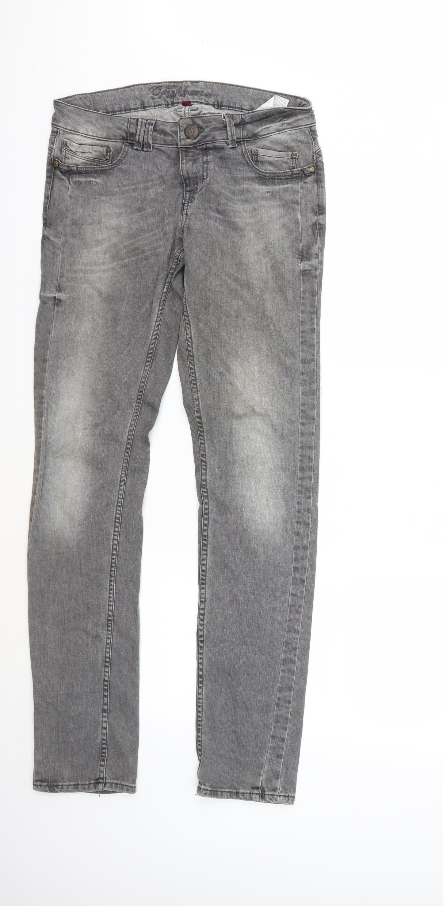 Fishbone Womens Grey  Denim Straight Jeans Size 29 in L32 in