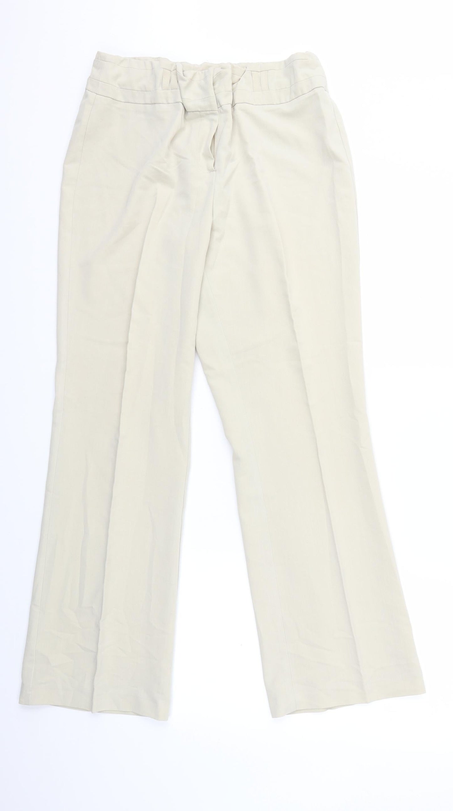 Womens UK Size 12 BHS Regular Fit  Beige Trousers
