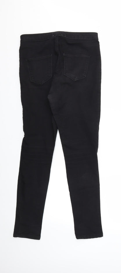 Womens UK Size 30 in Preworn Regular Fit Skinny Black Jeans