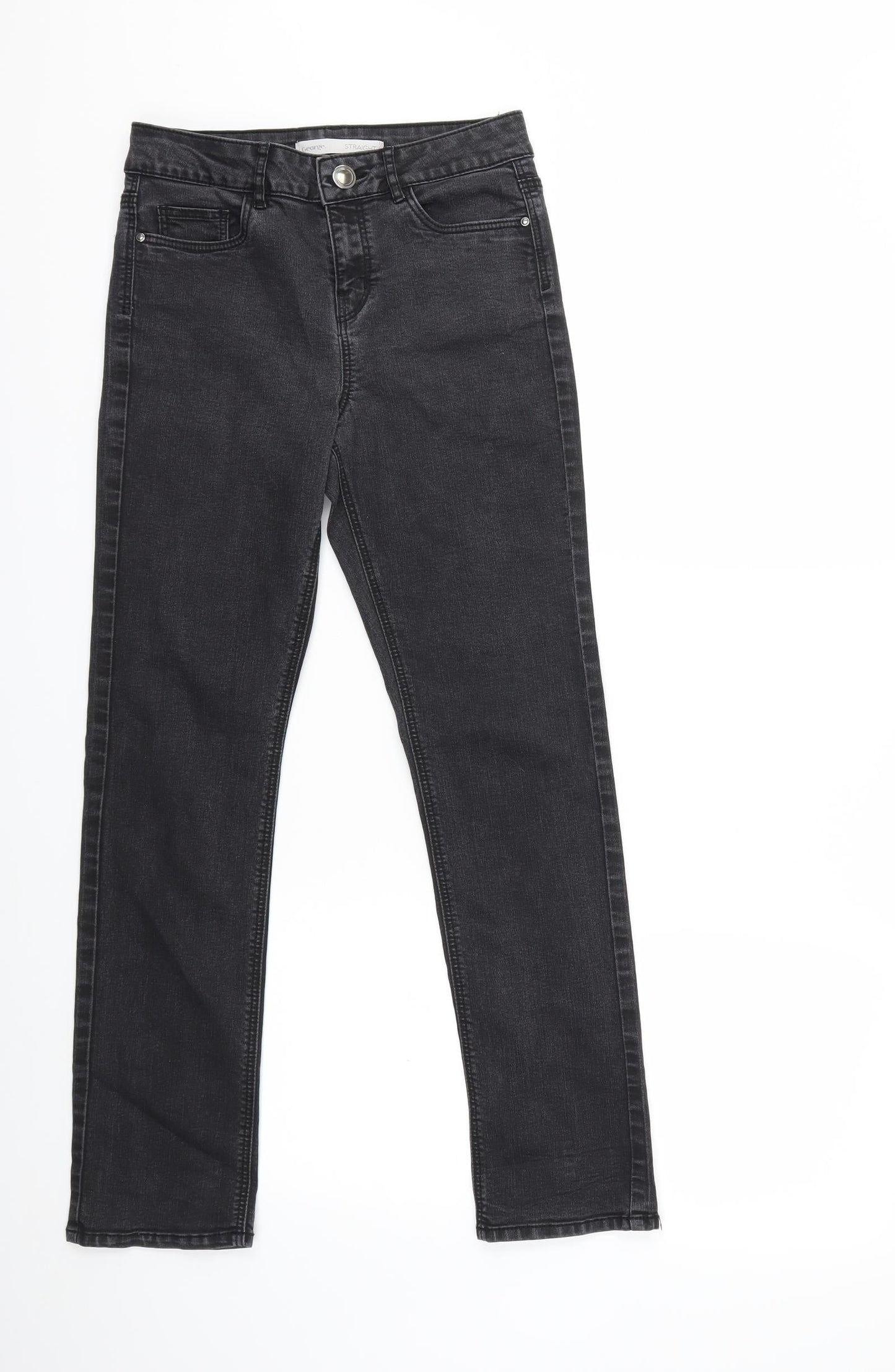 George Womens Black  Denim Skinny Jeans Size 8 L27 in