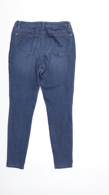 Denim & Co. Womens Blue  Denim Skinny Jeans Size 12 L27 in