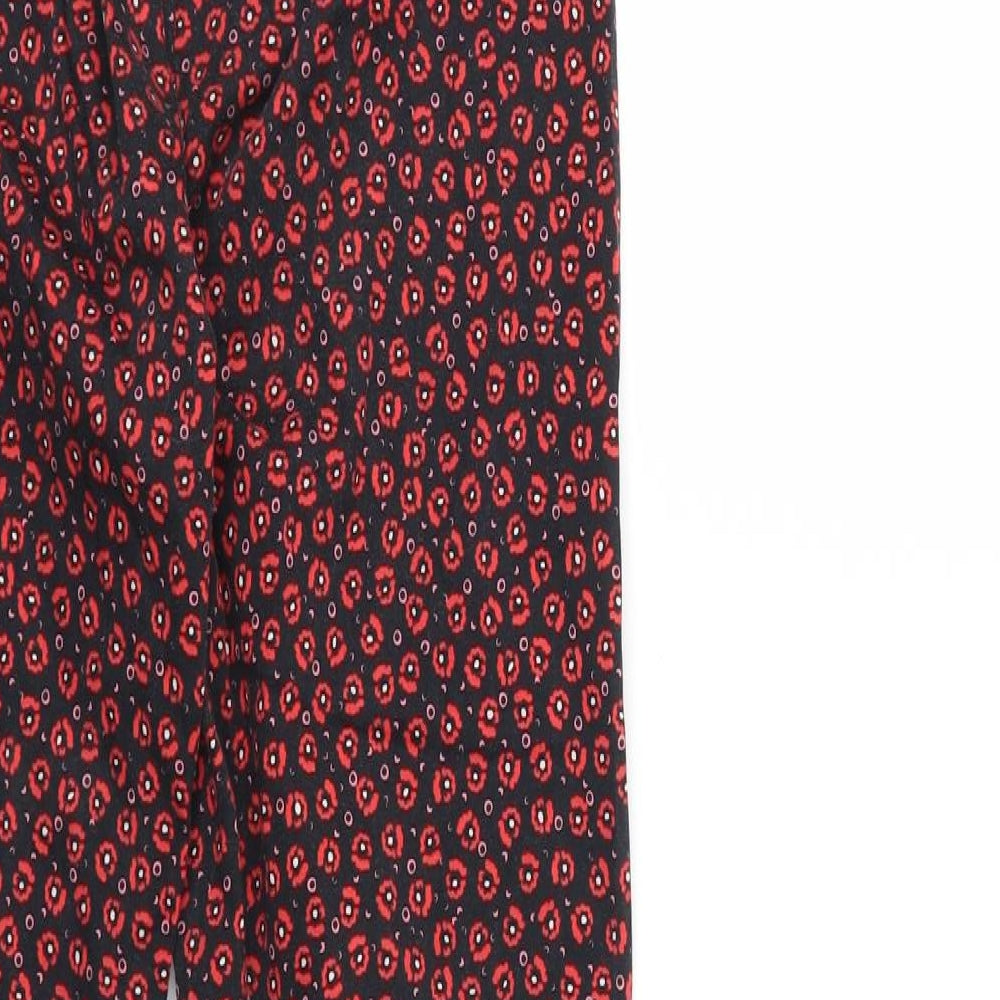 Womens UK Size 6 F&F Regular Fit  Red Trousers