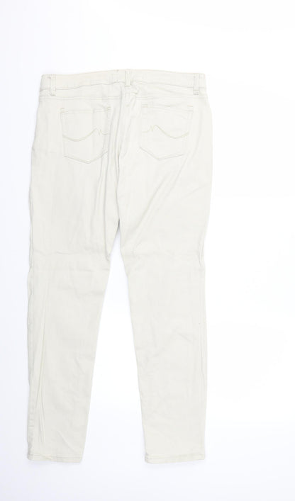NEXT Womens Beige  Denim Skinny Jeans Size 14 L29 in