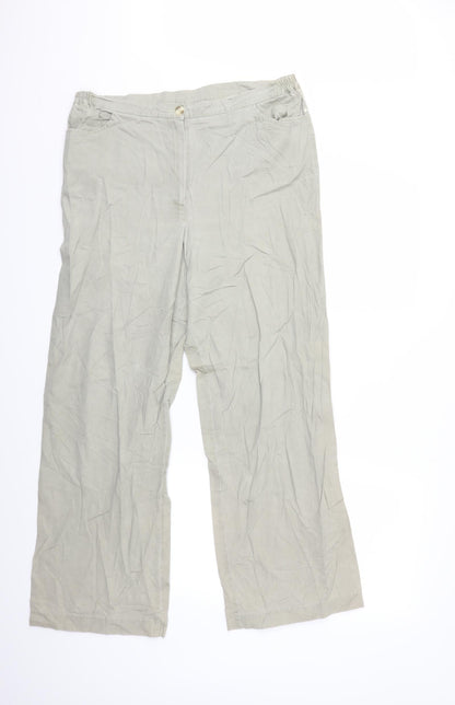 Womens UK Size 34 in Preworn Regular Fit  Grey Trousers