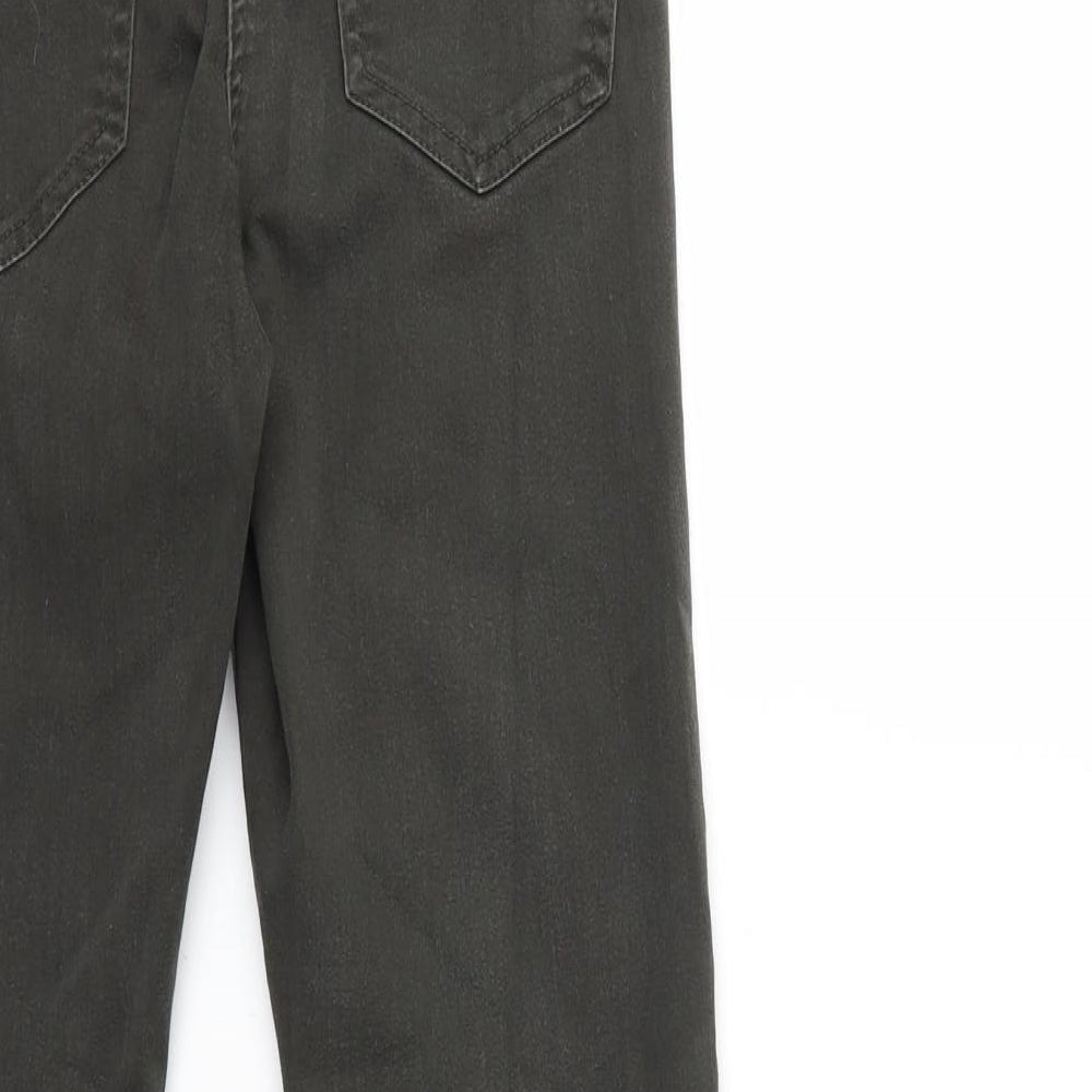 Womens UK Size 8 Preworn Regular Fit Skinny Green Jeans