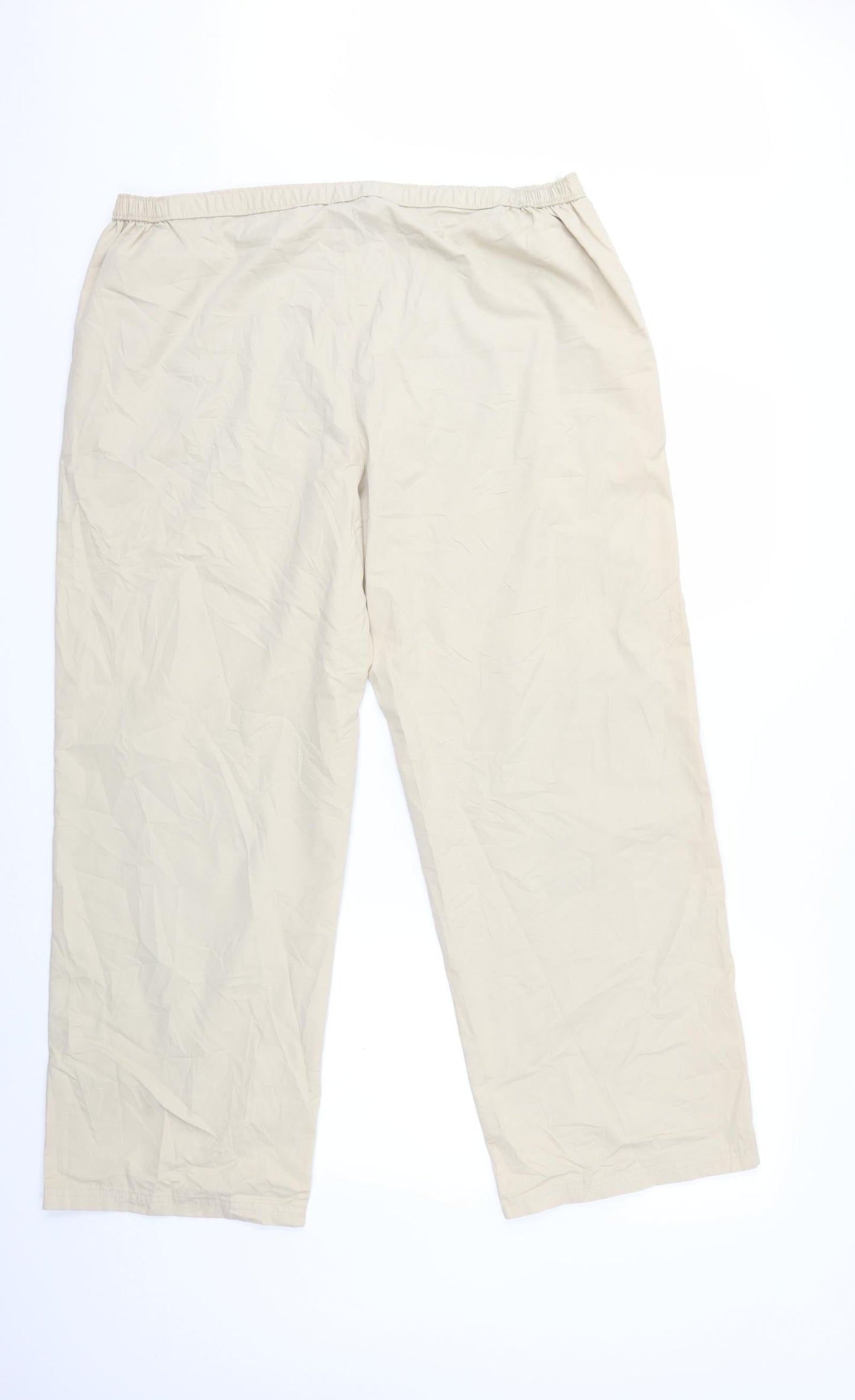 Womens UK Size 20 Marks and Spencer Regular Fit  Beige Trousers