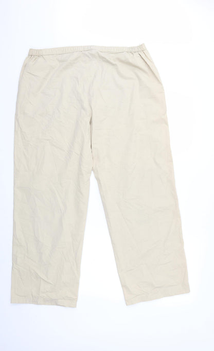 Womens UK Size 20 Marks and Spencer Regular Fit  Beige Trousers
