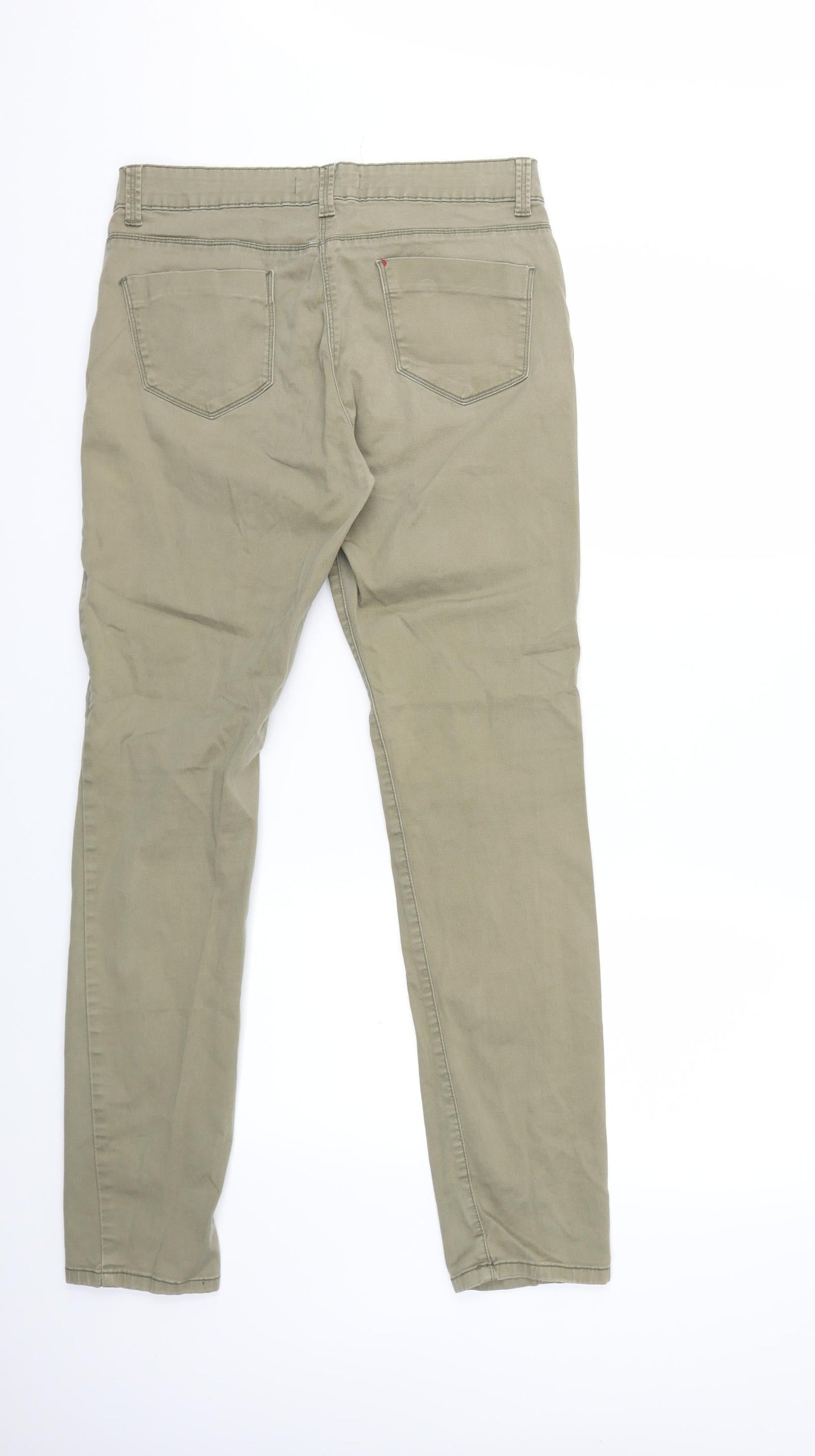 Womens UK Size 30 in Papaya Regular Fit Skinny Green Jeans