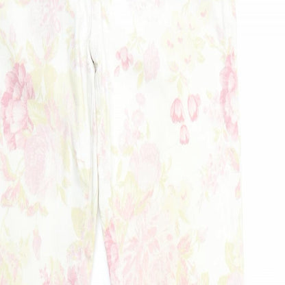 River Island Womens White Floral Denim Skinny Jeans Size 10 L31 in
