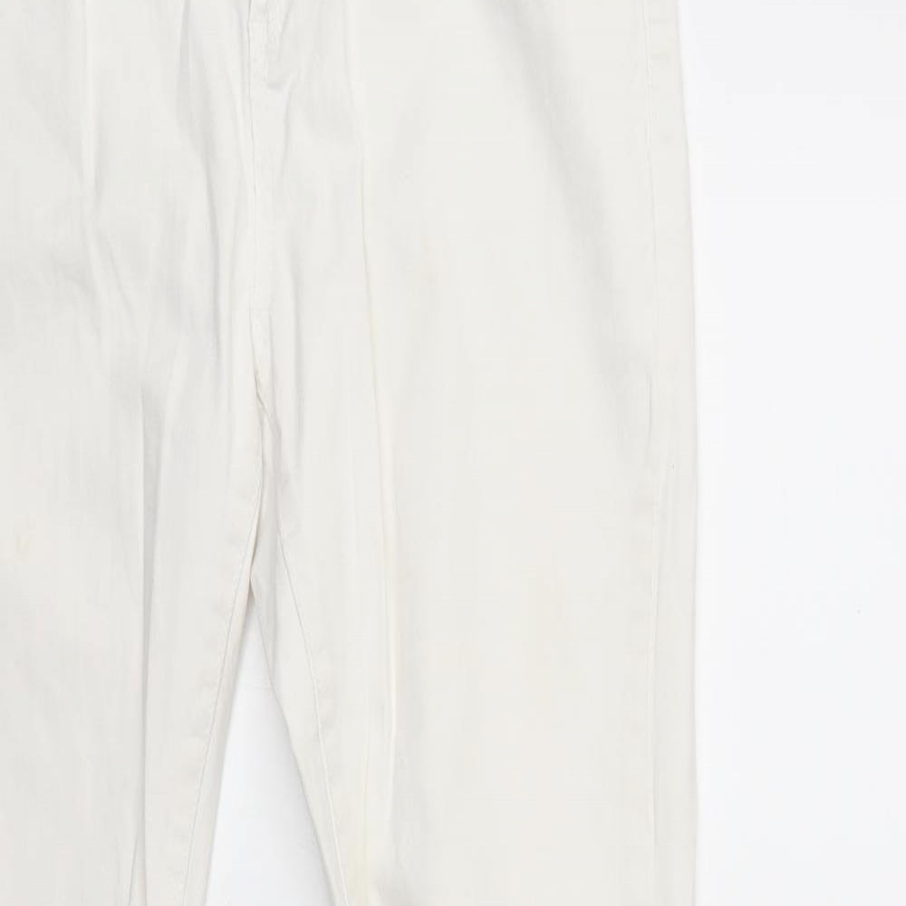 Denim & Co. Womens White  Denim Skinny Jeans Size 14 L30 in