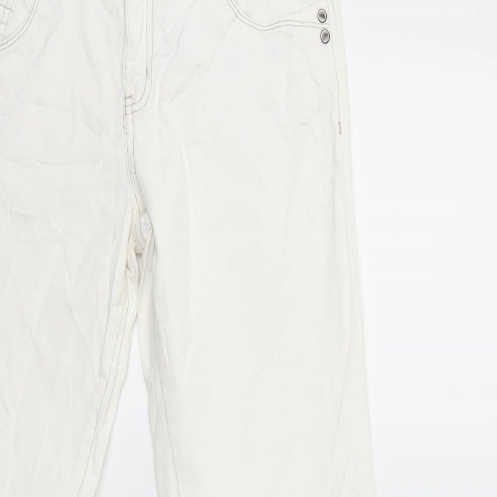 ESMARA Womens White  Denim Straight Jeans Size 12 L31 in