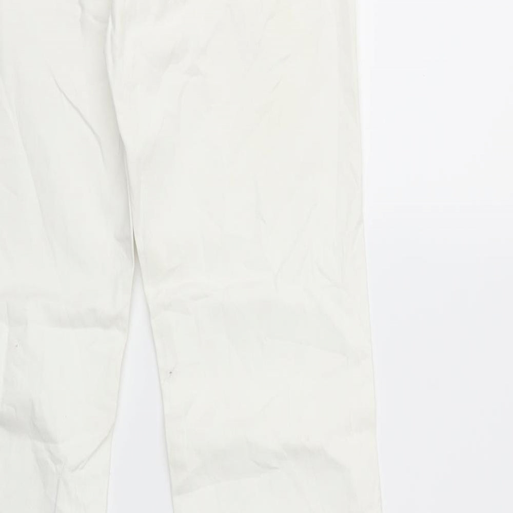 ESMARA Womens White  Denim Straight Jeans Size 12 L31 in