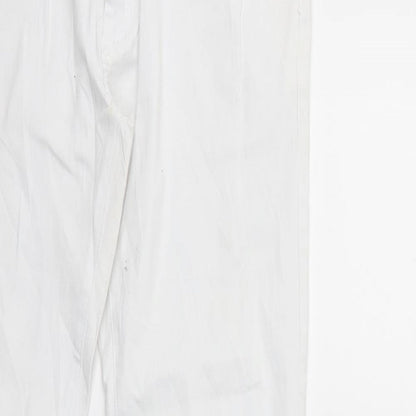 Miss Fanny Womens White  Denim Straight Jeans Size 2XL L32 in