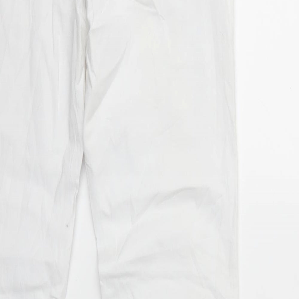 Miss Fanny Womens White  Denim Straight Jeans Size 2XL L32 in