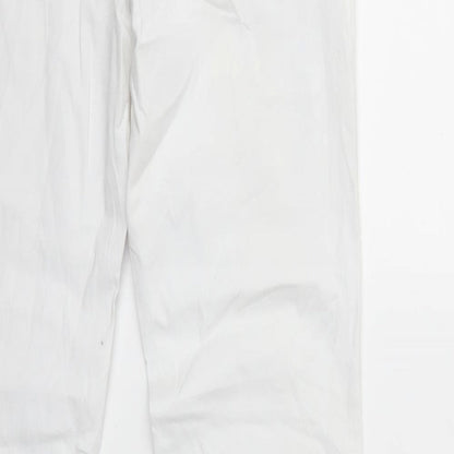 Miss Fanny Womens White  Denim Straight Jeans Size 2XL L32 in