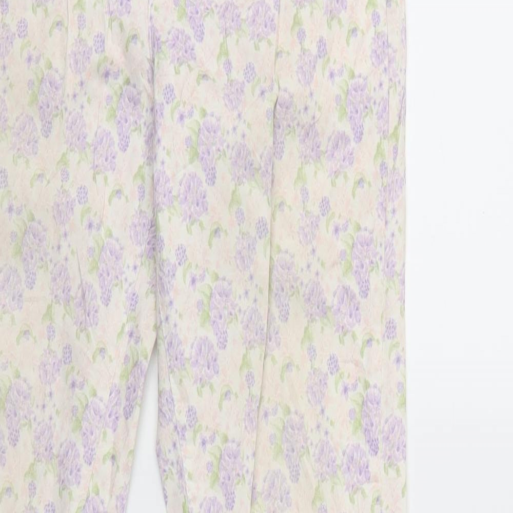 Womens UK Size 8 H&M Regular Fit  Purple Trousers