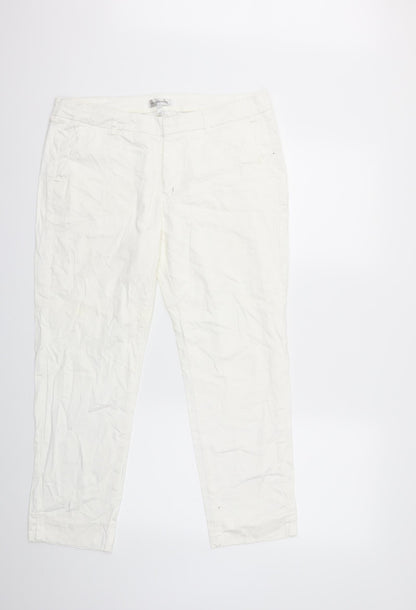 KappAhI Womens White   Trousers  Size 18 L27 in