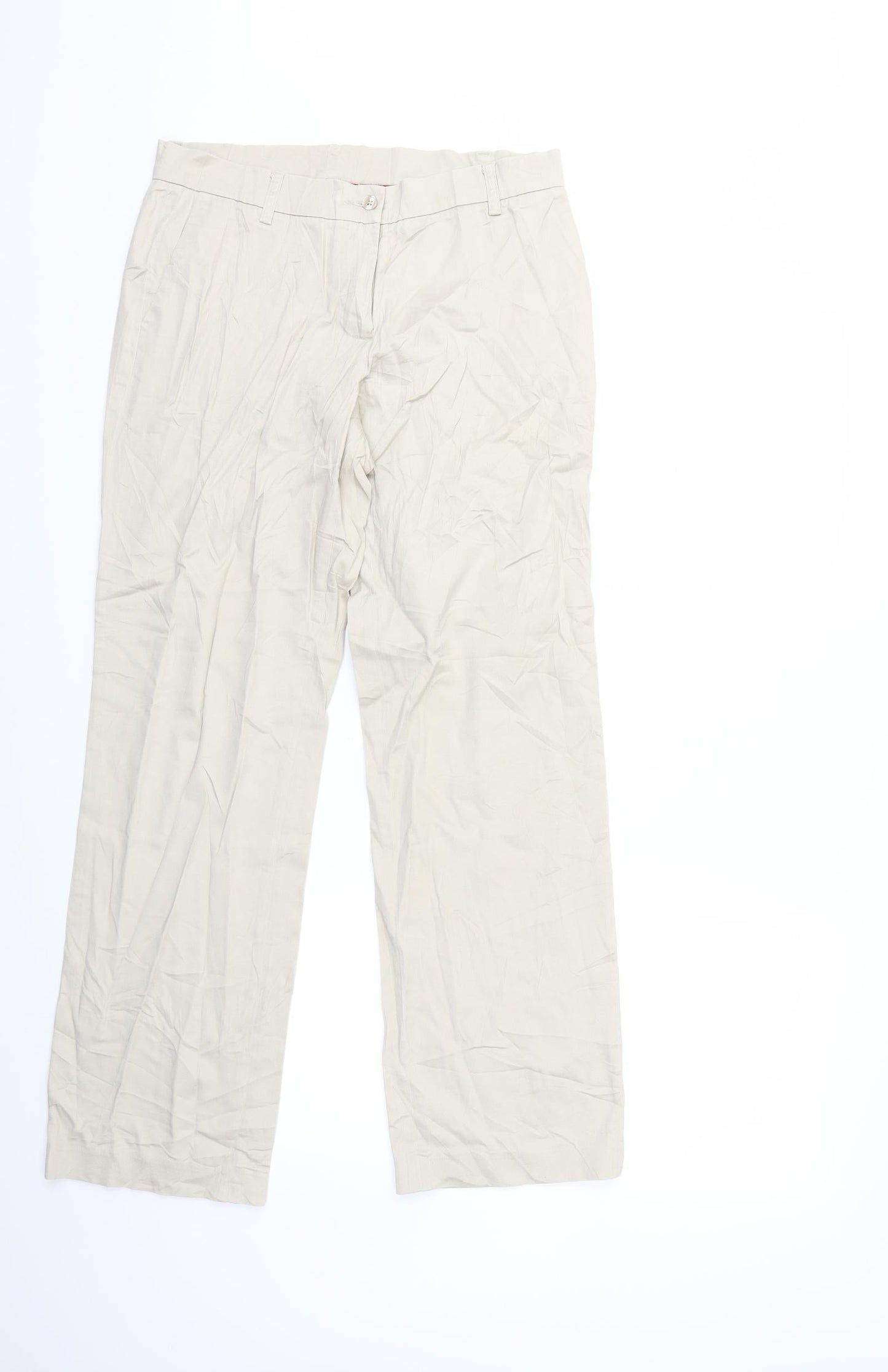 Womens UK Size 30 in Preworn Regular Fit  Beige Trousers